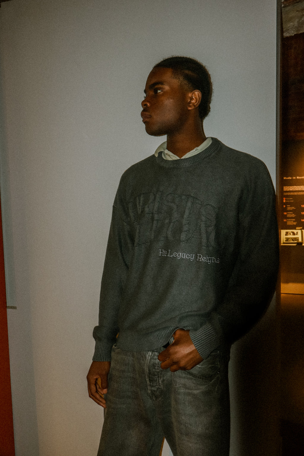Knitted ‘His Legacy Reigns’ Sweater