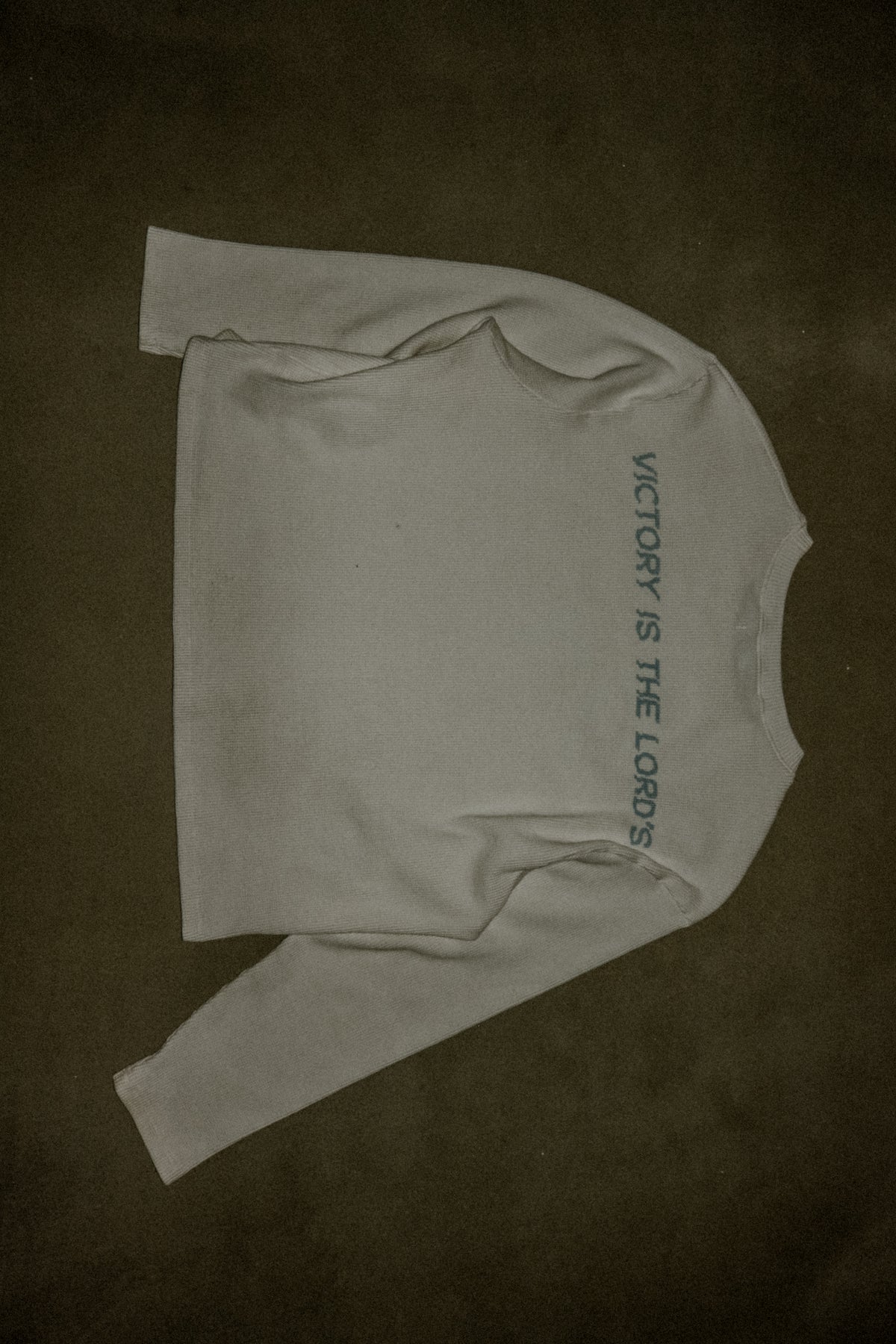 ‘Victory is the Lords’ Waffle knit
