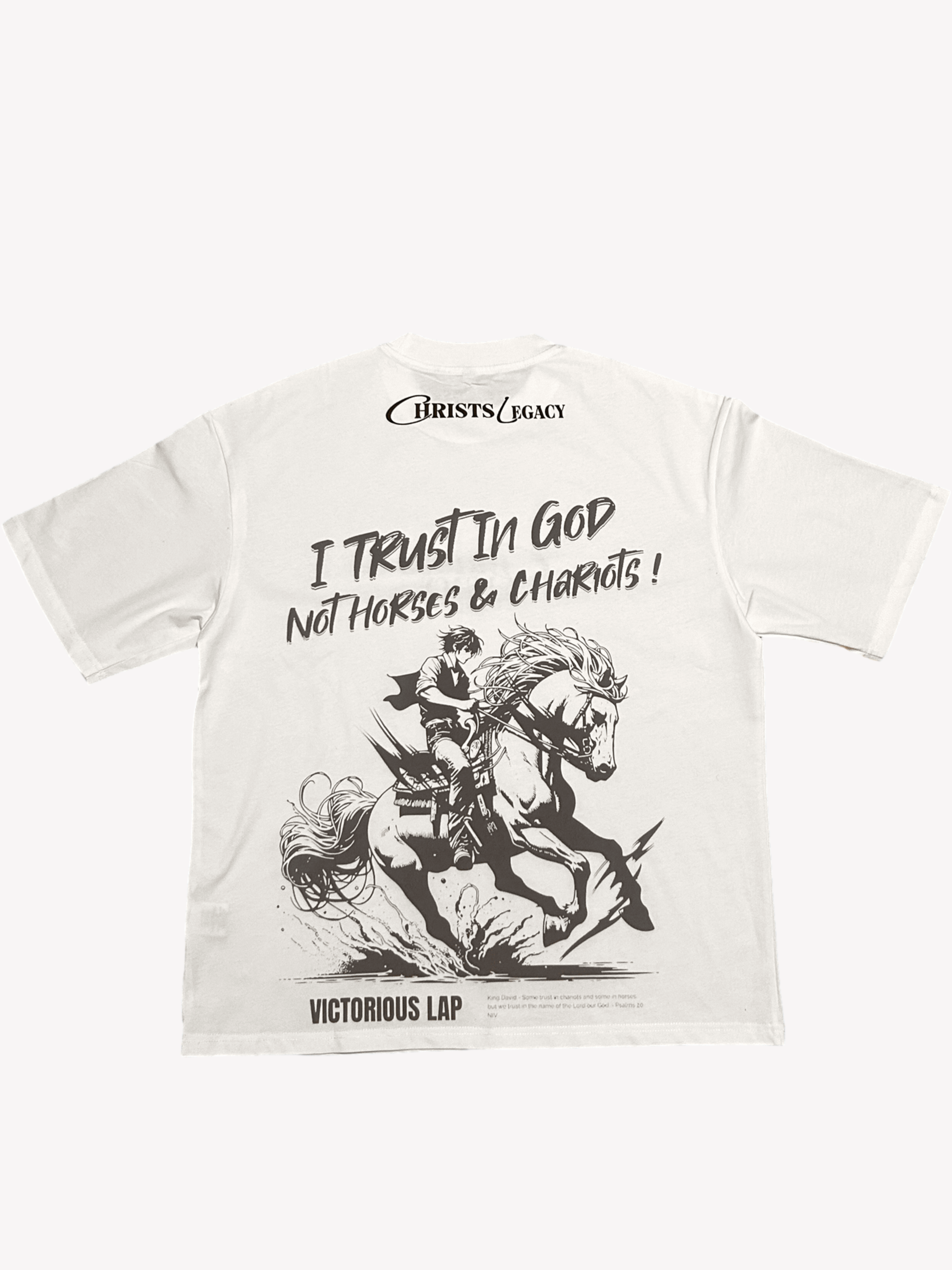 Oversized ‘Trust In God’ T-Shirt  WHITE