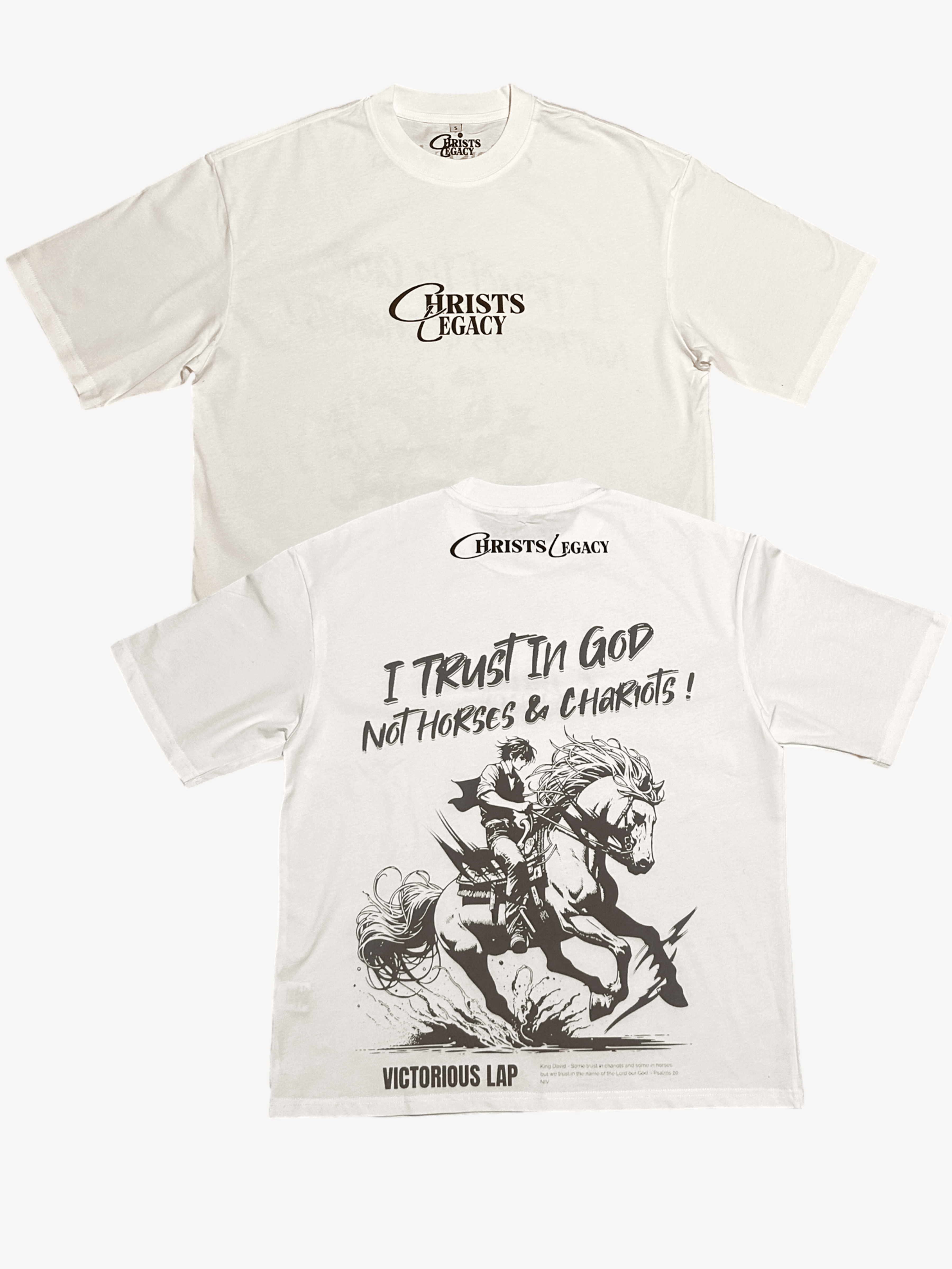 Oversized ‘Trust In God’ T-Shirt  WHITE